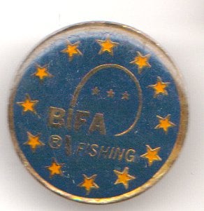 Bifa fishing vintage pin, Verzenden, Zo goed als nieuw