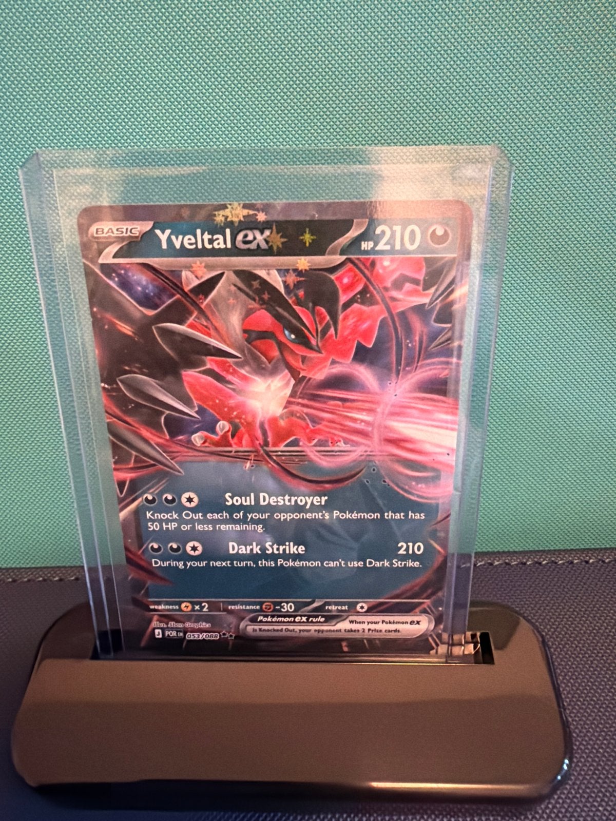 Yveltal EX Pokémon kaart 053/088 Perfect Order NM, Ophalen of Verzenden, Zo goed als nieuw, Losse kaart