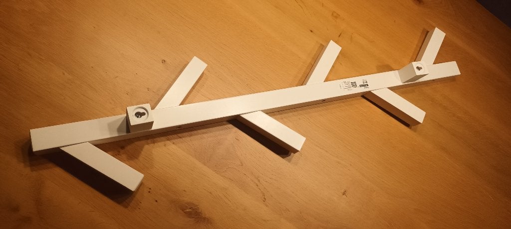 Nieuwe IKEA KAPSTOK. 'TJUSIG'. 78 cm. wit., Wandkapstok, Ophalen of Verzenden, Zo goed als nieuw, Minder dan 100 cm