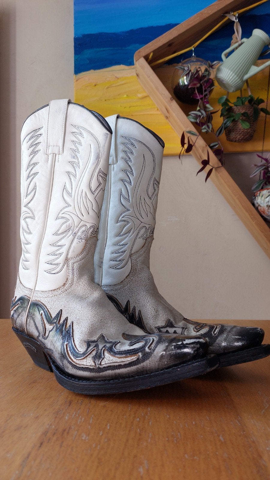 Sendra cowboy laarzen 40, Kleding | Dames, Schoenen, Wit, Ophalen of Verzenden, Zo goed als nieuw, Hoge laarzen