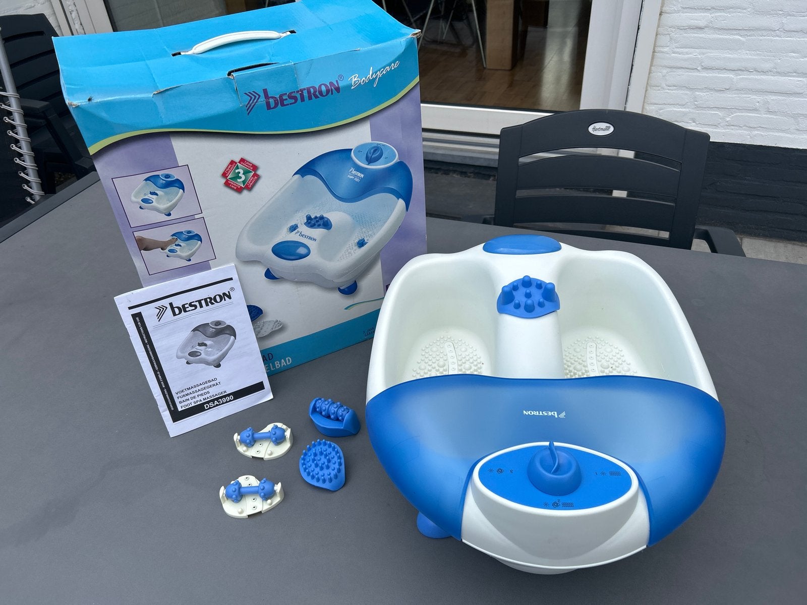 Bestron Bodycare Voetmassagebad DSA 3990 - Zo goed als nieuw, Sport en Fitness, Massageproducten, Ophalen of Verzenden, Zo goed als nieuw