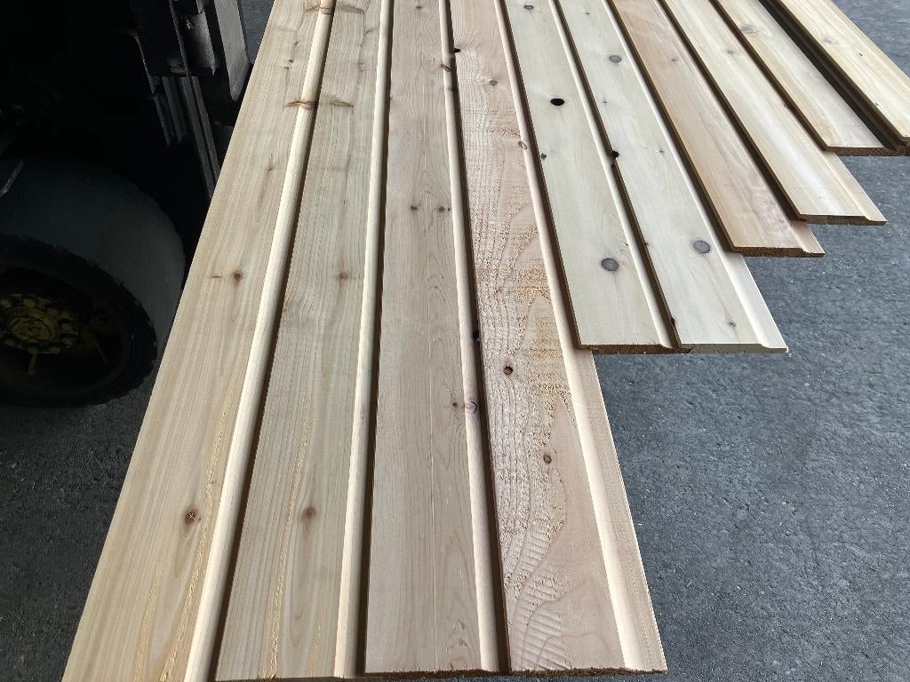 Western Red Cedar-rabatdelen-channelsiding-18x122mm-€ 2,13m1, Ophalen, Overige typen, Nieuw, Hardhout