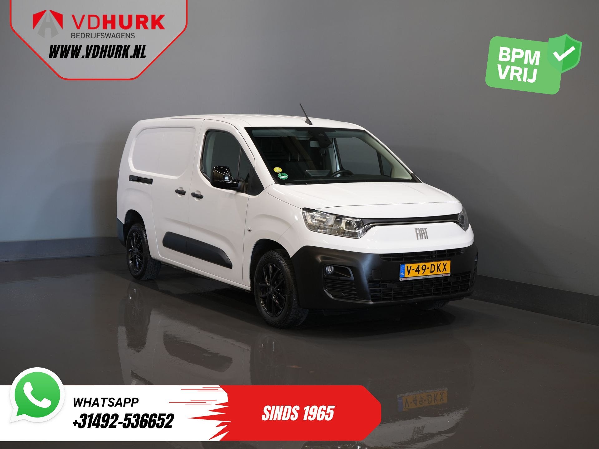 Fiat Doblò 1.5D 130 pk L2 Riem.V.V/ CarPlay/ Navi/ Camera/, Voorwielaandrijving, Stof, Gebruikt, Euro 6