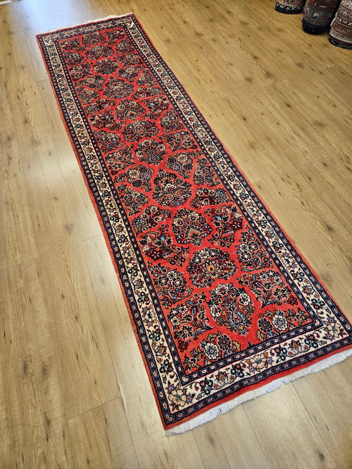 Handgeknoopt perzisch tapijt loper sarough, wol op katoen ge, Info@SlatsAntiek.nl, Perzisch, Vof Slats Antiek, Rechthoekig