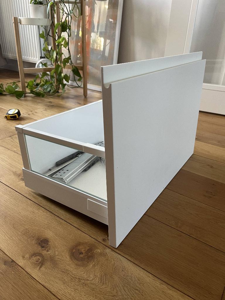 IKEA Maximera lade 60 cm x 37 cm, hoog + Voxtorp mat wit., Ophalen, Gebruikt, Wit, 50 tot 100 cm