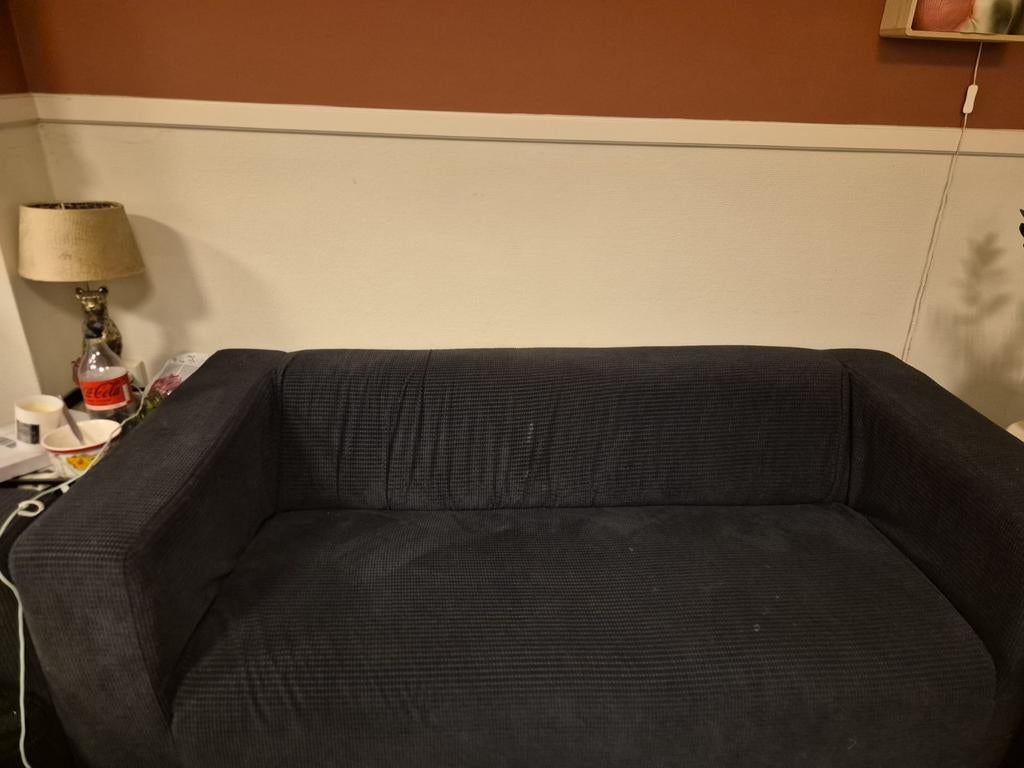 2x IKea Klippan bank met zwarte hoes., Gebruikt, 150 tot 200 cm, Tweepersoons, 75 tot 100 cm