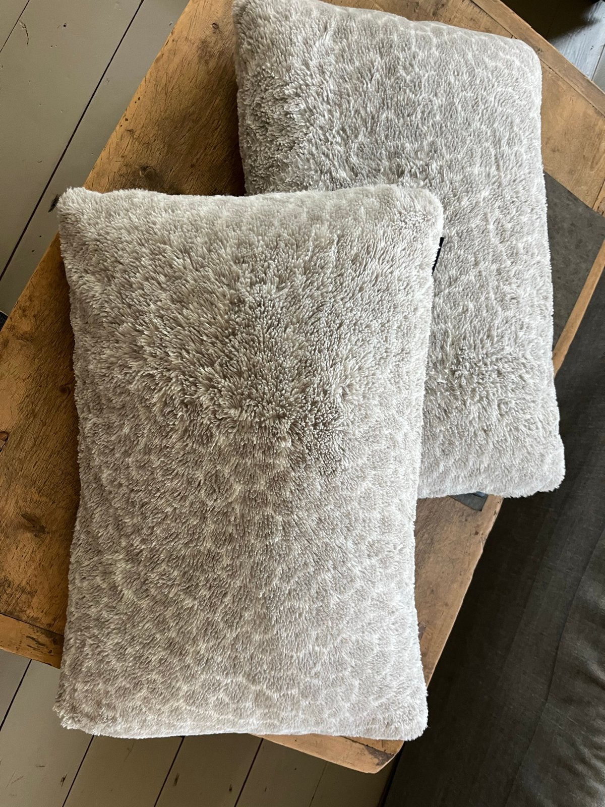 2 zachte teddy tijgerkussens, Met print, Ophalen of Verzenden, Zo goed als nieuw, Sierkussen