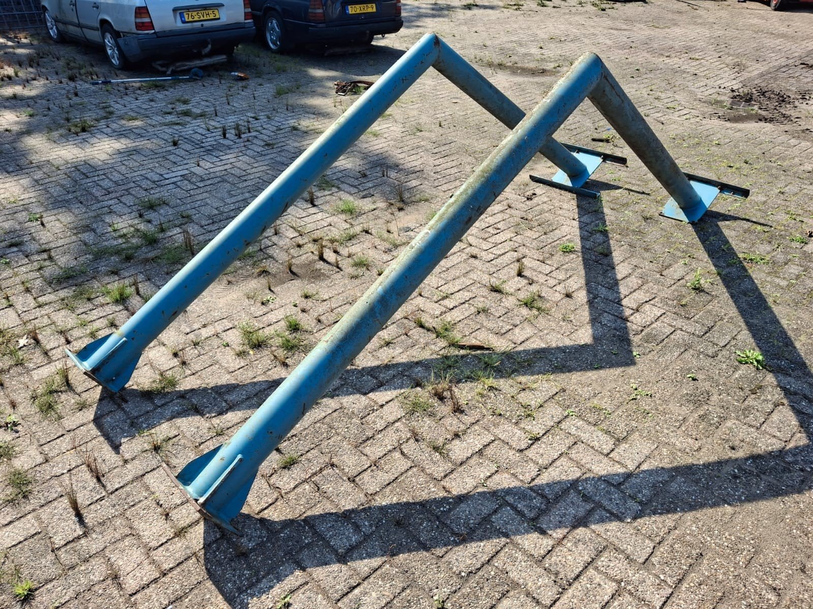 Basketbal palen ,2 stuks, zware professionele uitvoering, Ophalen of Verzenden, Gebruikt, Ring, Bord of Paal