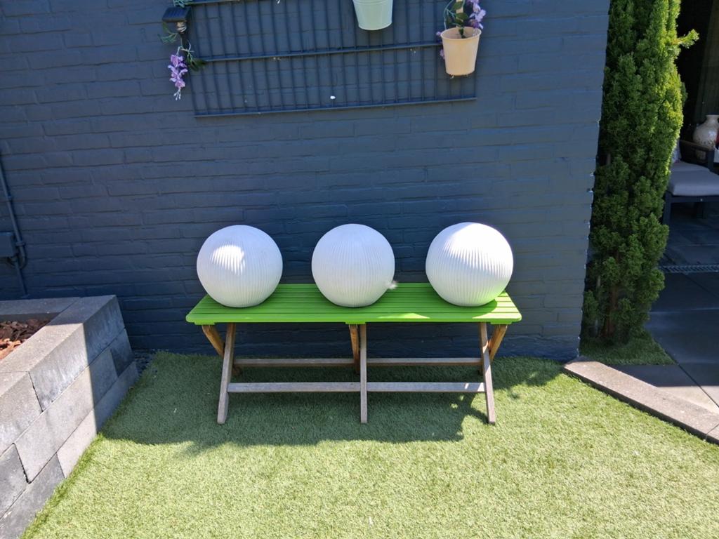 3 nieuwe decoratieve tuinballen 31cm., Tuin en Terras, Ophalen, Nieuw