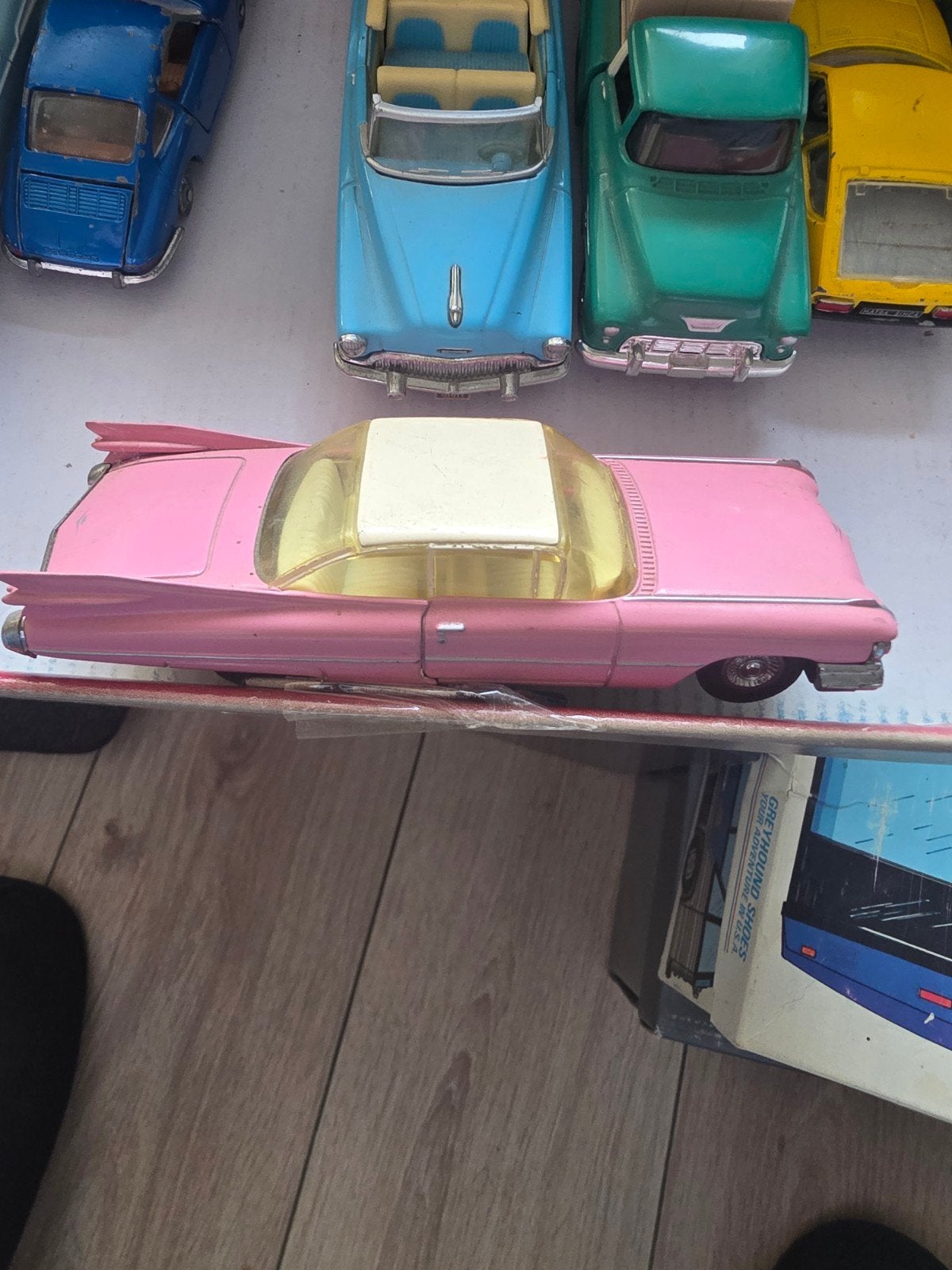 Vintage Dinky Cadillac Coupe De Ville 1959 Roze, Ophalen of Verzenden, Gebruikt