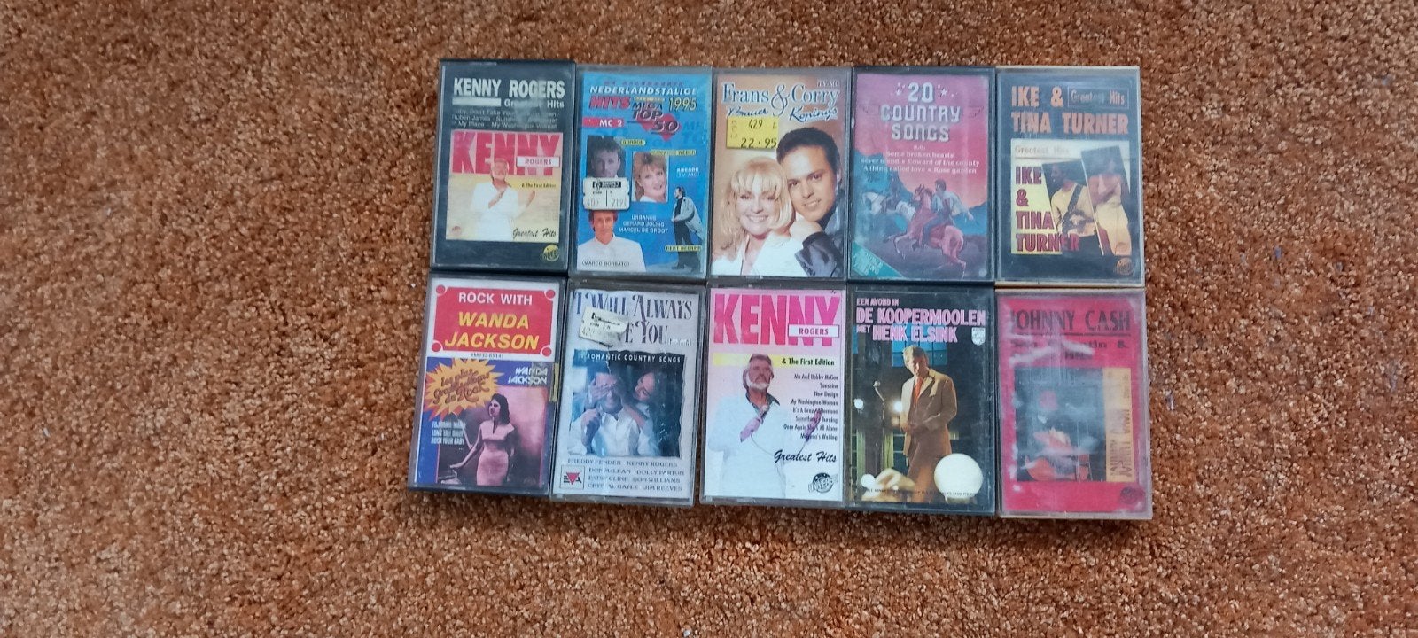 Verzameling 10 diverse muziekcassettes (pop, country, roc, Cd's en Dvd's, Gebruikt, 2 t/m 25 bandjes, Ophalen of Verzenden, Voorbespeeld