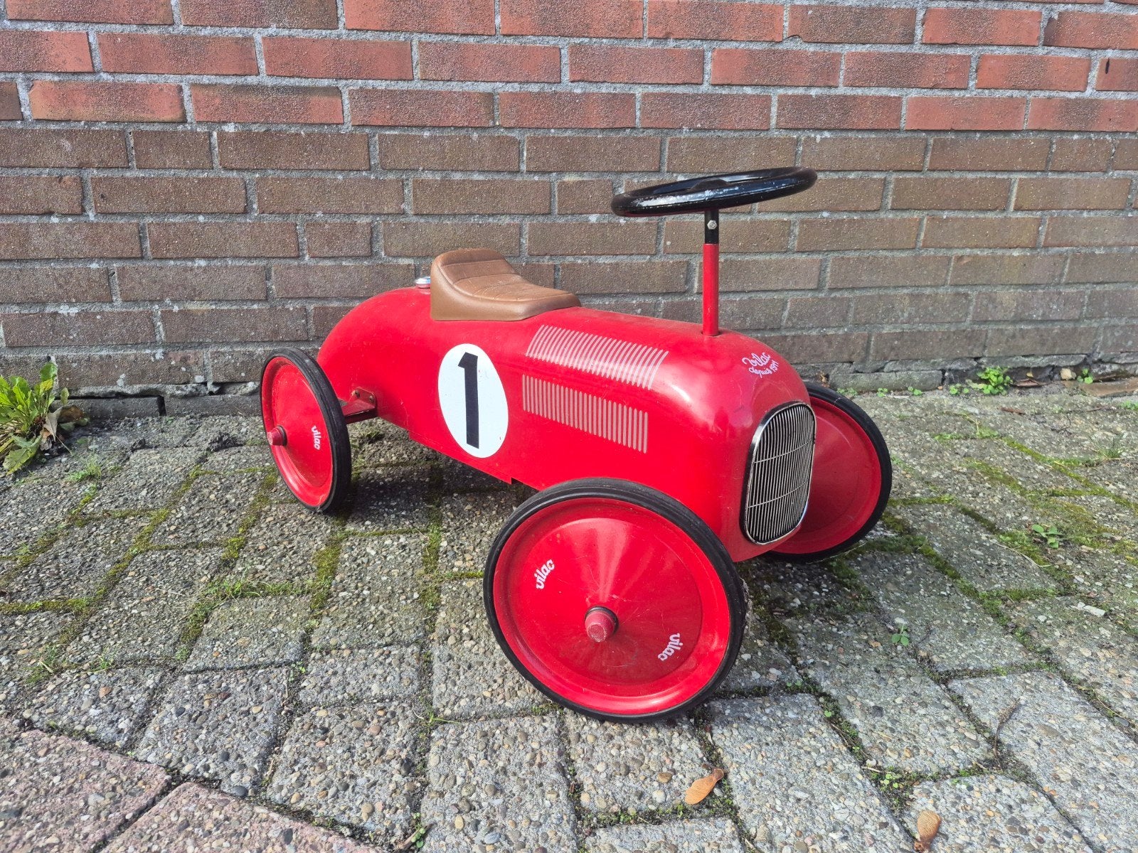 Vilac loopauto rood - Vintage raceauto voor kinderen, Ophalen, Gebruikt, Loopvoertuig