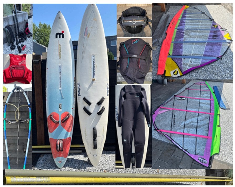 Complete Windsurfing Kit, Ophalen, Zeil, Met mast
