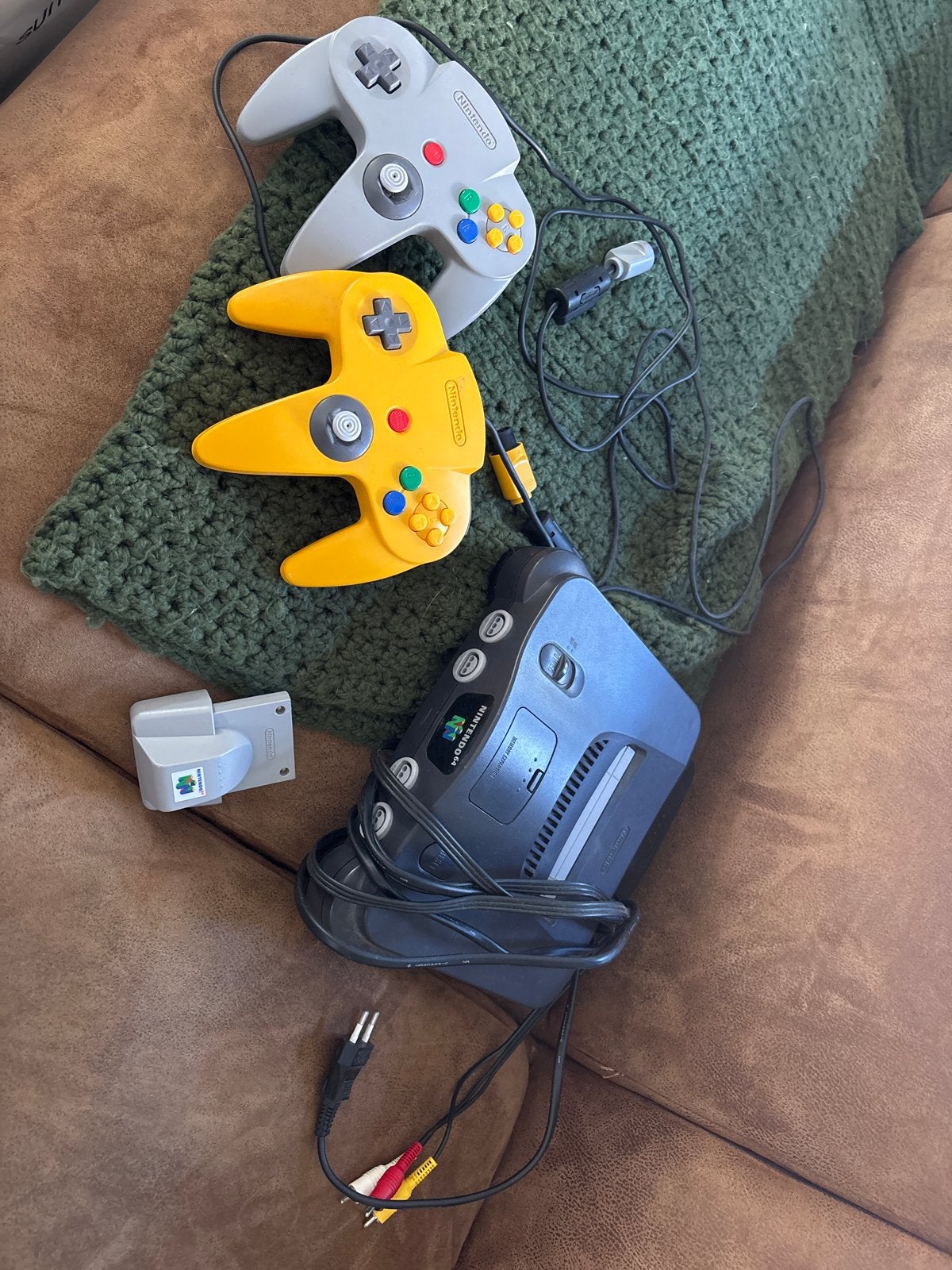Nintendo 64 Console met 2 Controllers en Accessoires, Ophalen of Verzenden, Gebruikt, Met 2 controllers