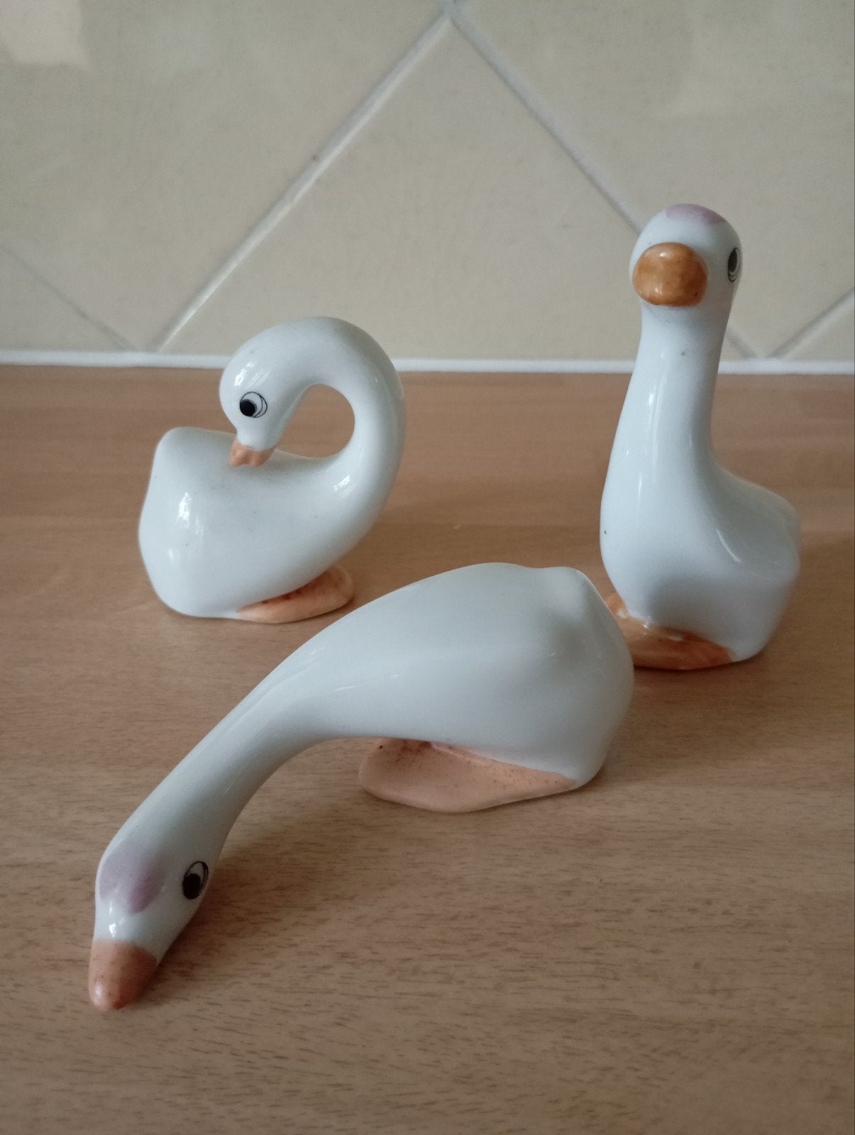 3 beeldjes ganzen, Ophalen of Verzenden, Zo goed als nieuw, Dier