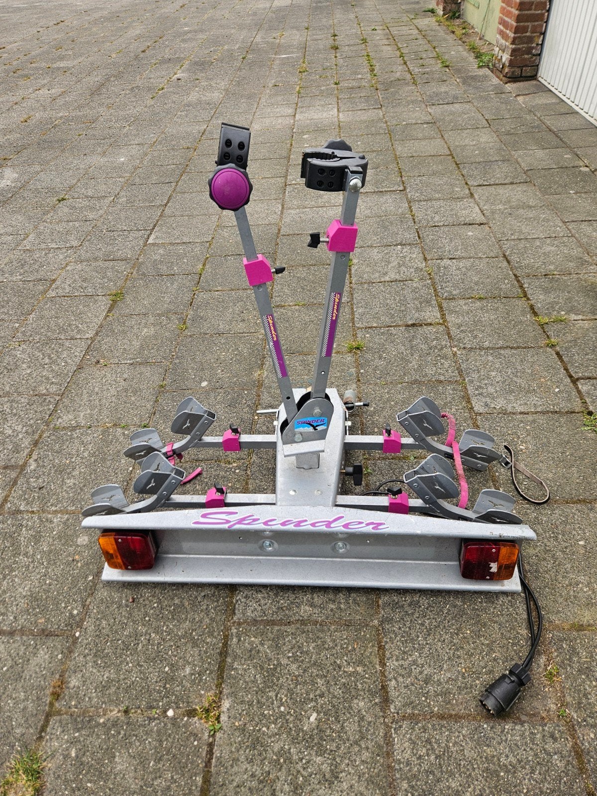 spinder fietsendrager voor 2 fietsen., Auto diversen, Fietsendragers, Ophalen, 2 fietsen, Gebruikt, Trekhaakdrager