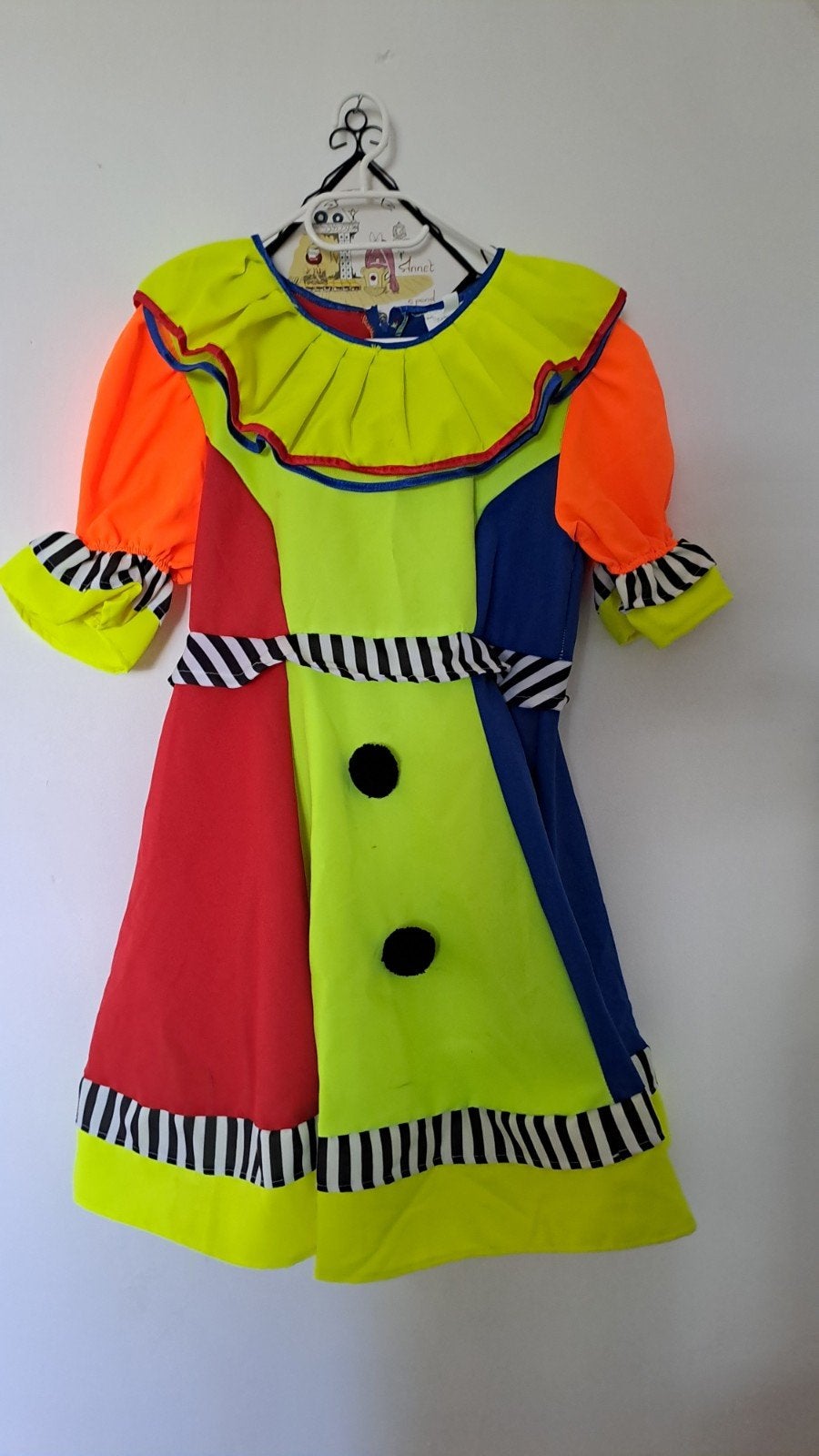 Kleurenrijk Clownspak voor Kinderen - Compleet met Hoed, Ophalen of Verzenden