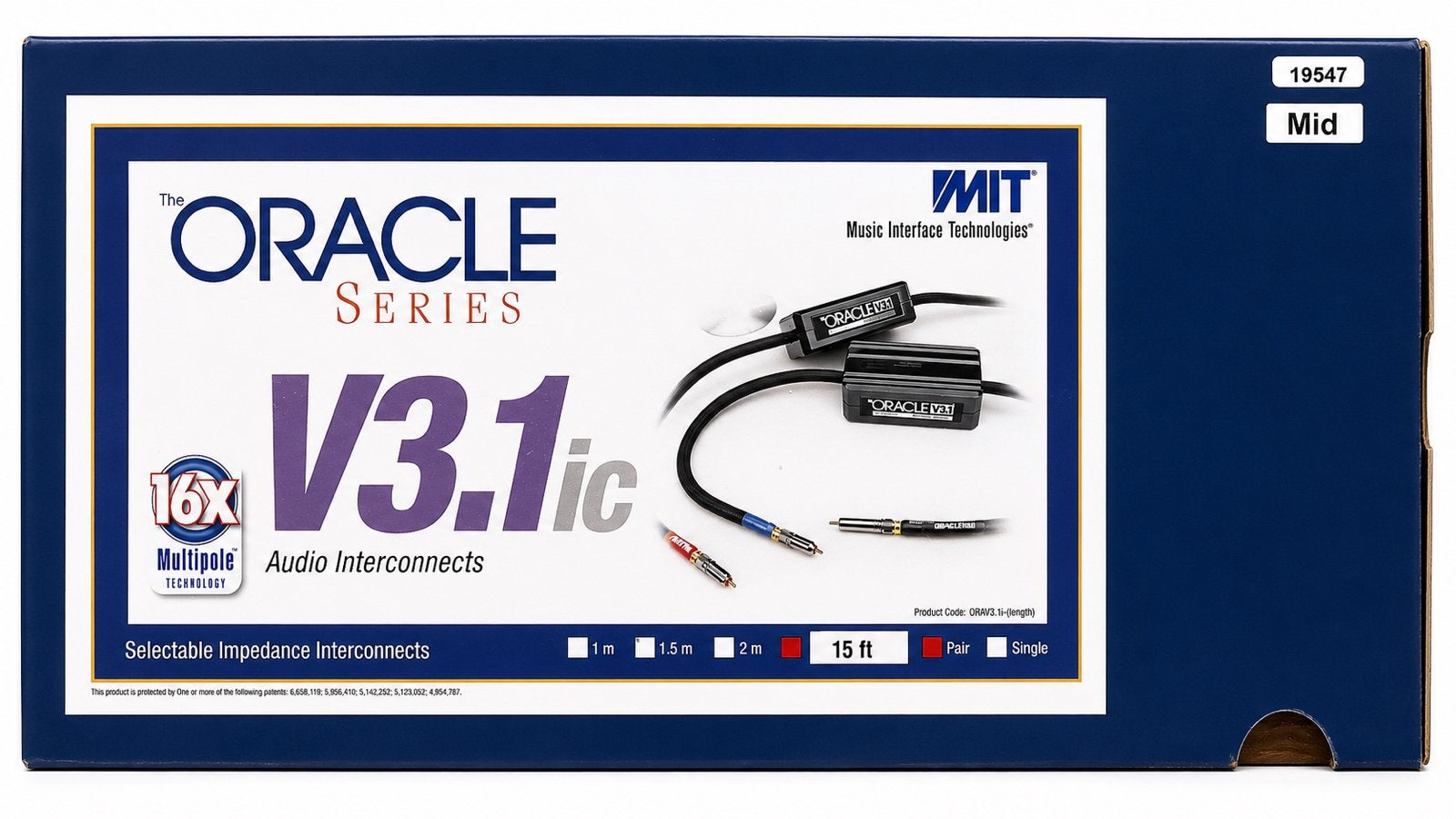 MIT Oracle V3.1ic – 15 ft / 4,57 m – Mid Impedance, Audio, Tv en Foto, Hoenderberg 1 3825 CT Amersfoort Nederland, Windmill Audio™