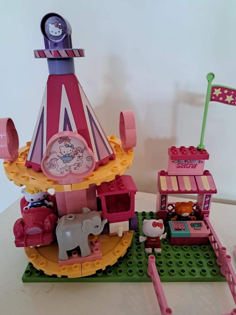 Duplo Draaimolen Hello Kitty - Complete Set, Compleet, Gebruikt, Overige thema's, Ophalen of Verzenden