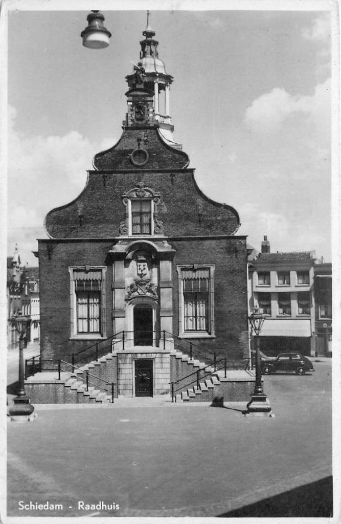 388-509-021 Schiedam Raadhuis, Verzenden, Voor 1920, Zuid-Holland