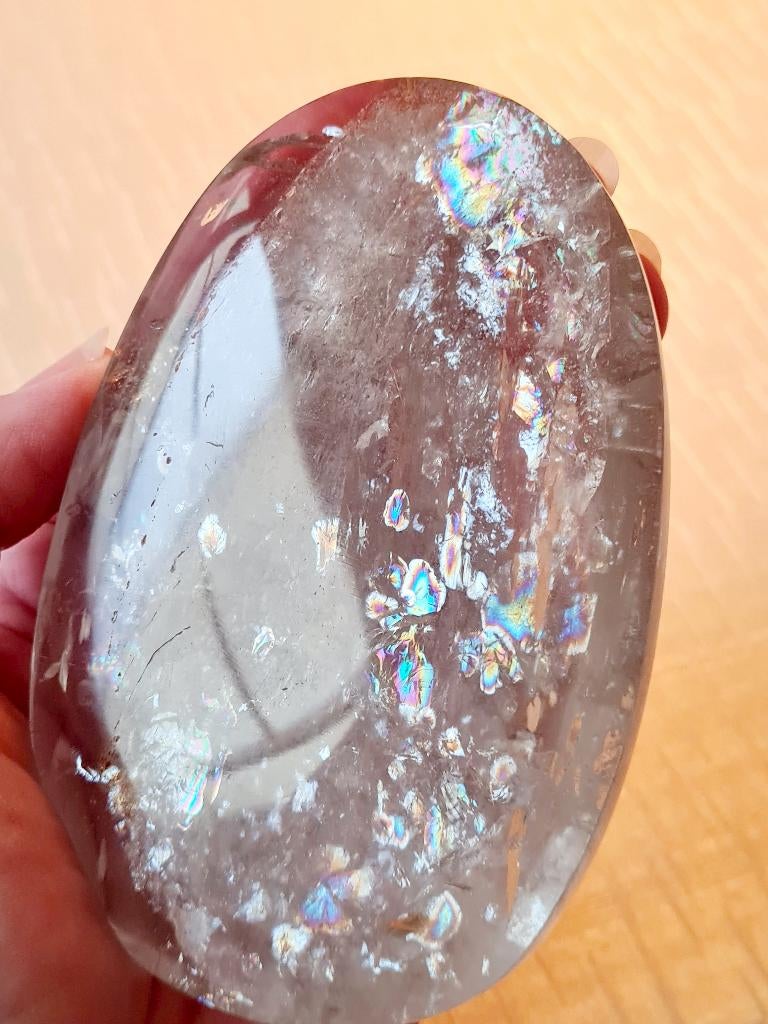 XL handsteen, Regenboog Rookkwarts Healer Special!, Verzenden, Mineraal