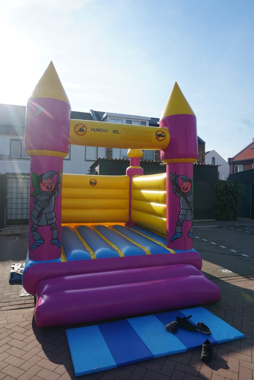 Springkussen kasteel te huur🏰, Ophalen of Verzenden, Zo goed als nieuw