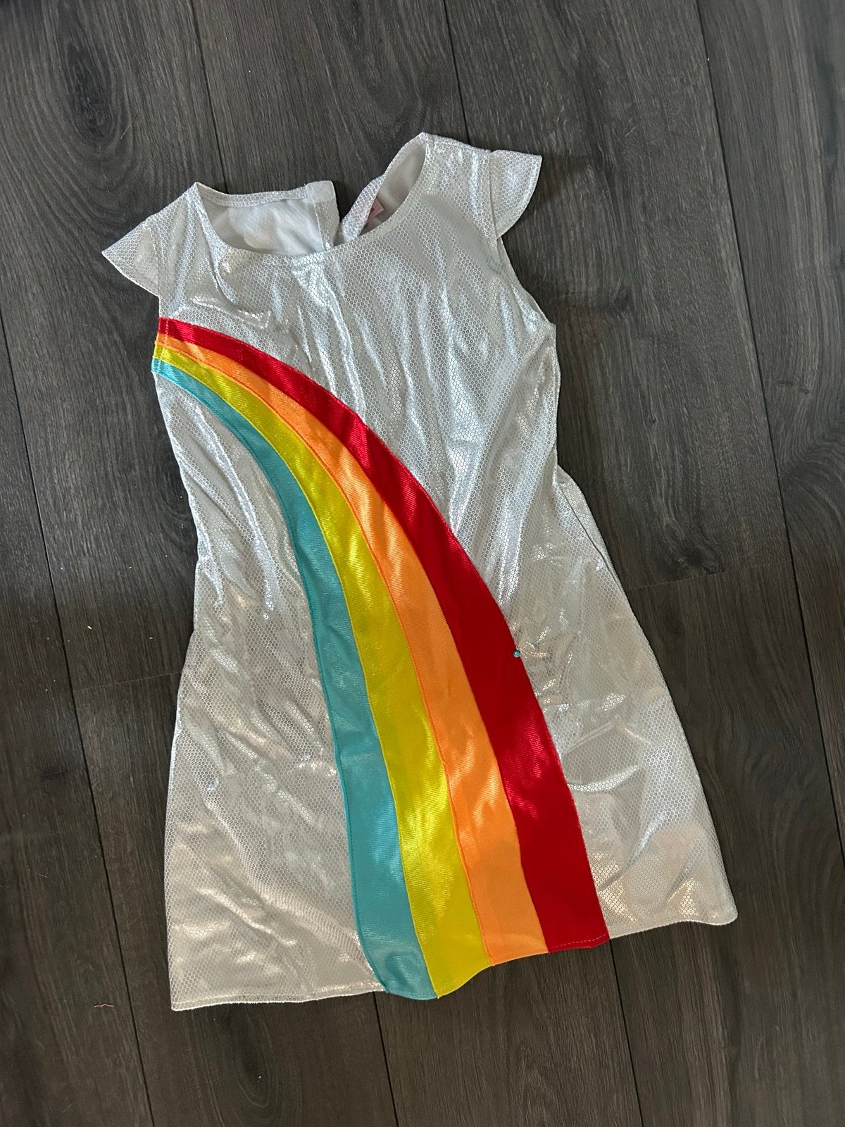Verkleedjurk regenboog maat 128, Ophalen of Verzenden, Gebruikt, 122 t/m 128, Meisje