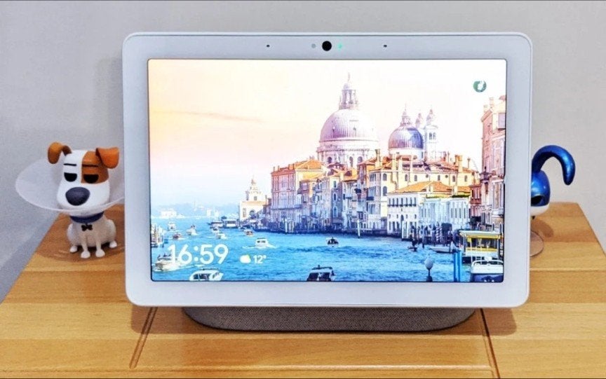 Google Nest Hub Max Wit - Smart Display met Google Assistent, Computers en Software, Google, Zo goed als nieuw, Wi-Fi, Ophalen