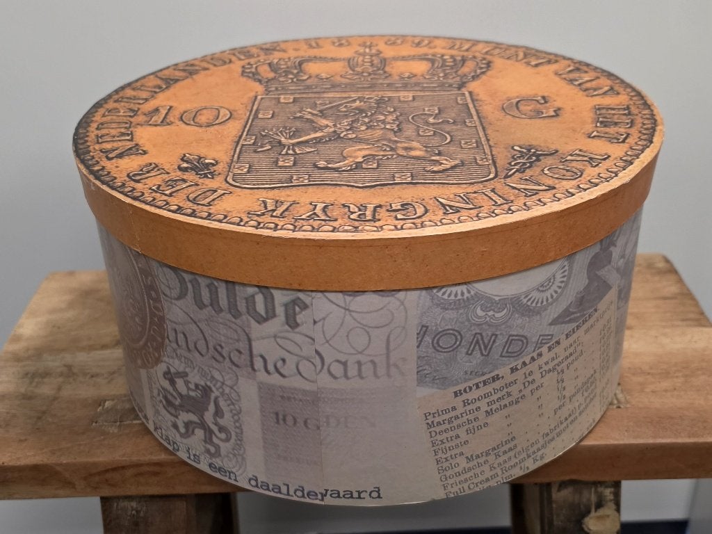 LEUKE OUDE BROCANTE HOEDENDOOS, Ophalen of Verzenden