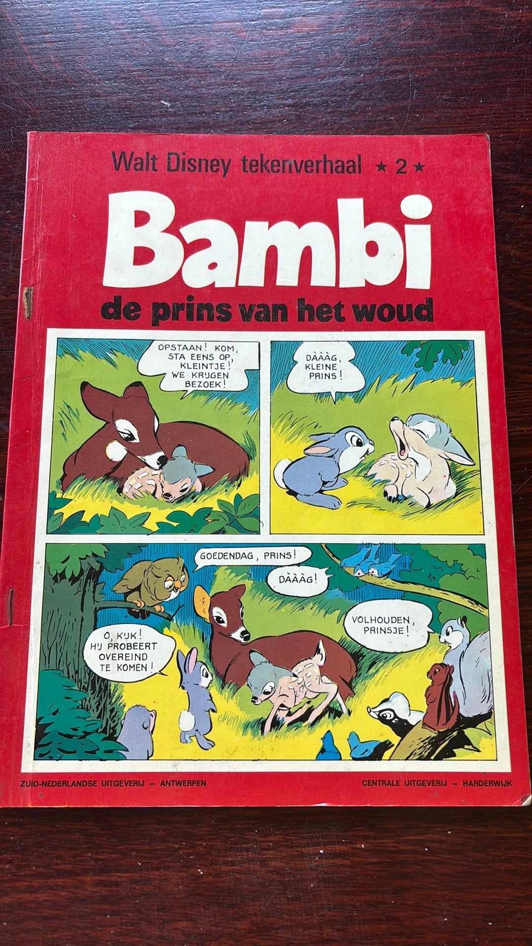 Walt disney tekenverhaal 2 - Bambi / de prins van het woud, Boeken, Eén stripboek, Ophalen of Verzenden, Zo goed als nieuw