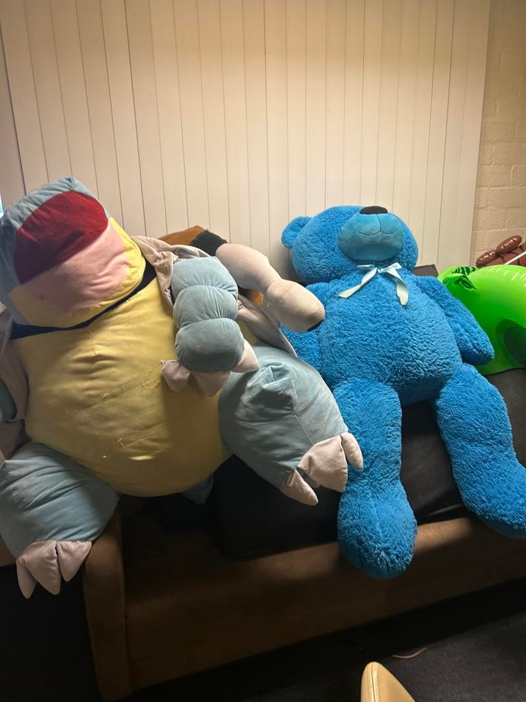 Grote knuffels: Blauwe beer en Blastoise (Pokemon), Ophalen, Gebruikt, Beer