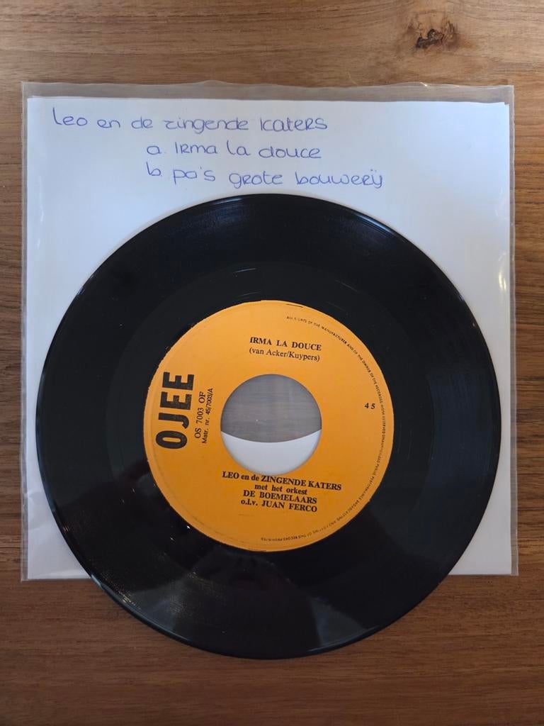 Leo en de zingende Katers - Irma la douce, Gebruikt, 7 inch, Single, Ophalen of Verzenden