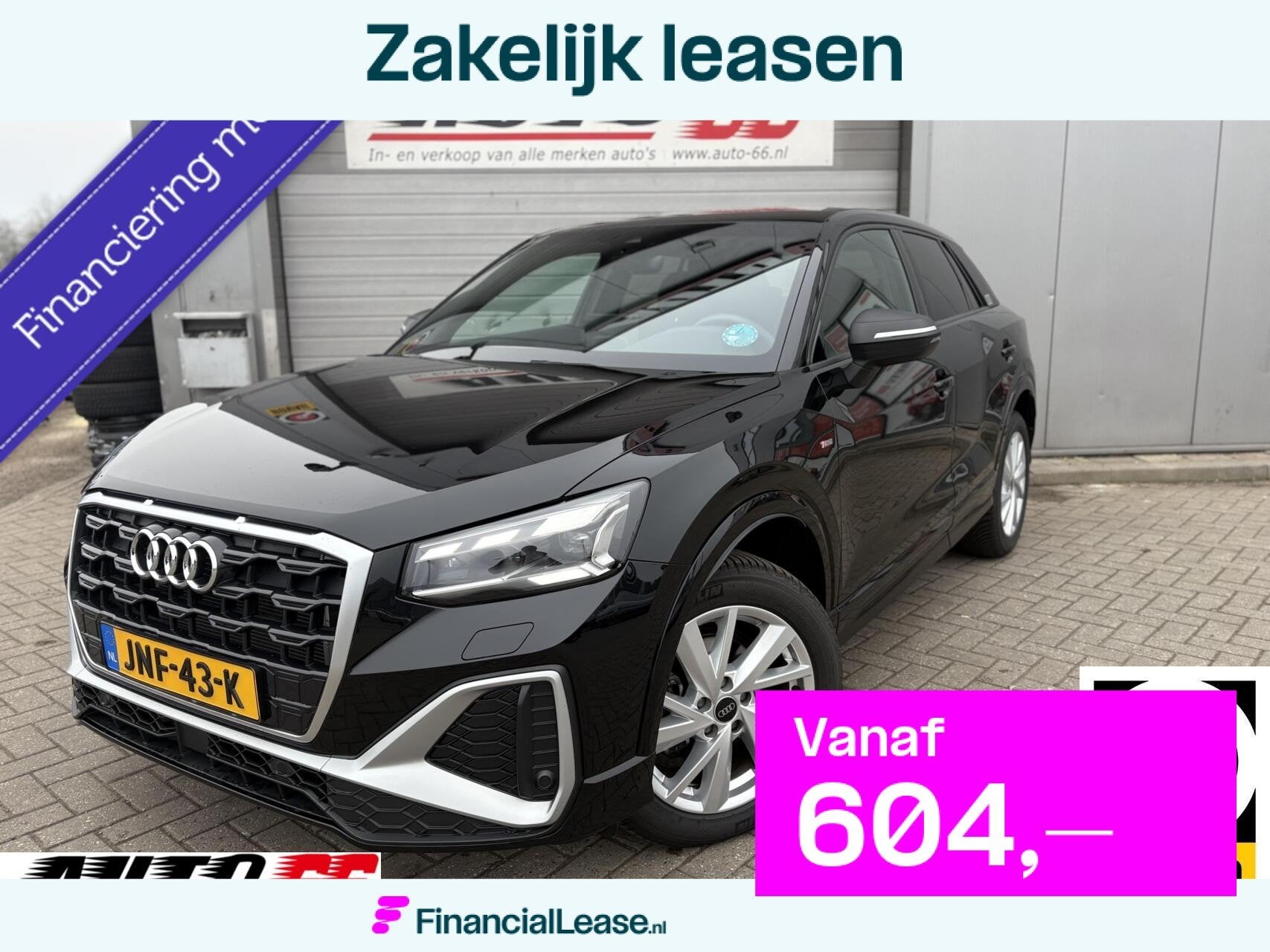 Audi Q2 35 TFSI S Edition 3 x S-Line Carplay Sfeer Sonos, 4 cilinders, Zwart, Leder, Bedrijf