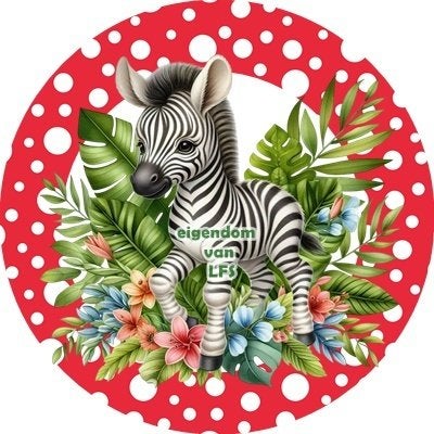 lf648 ouwel zeebra 20c4,7cm eetbare cupcake rondjes vers, Ophalen of Verzenden, Nieuw, Cupcakes, Versiering