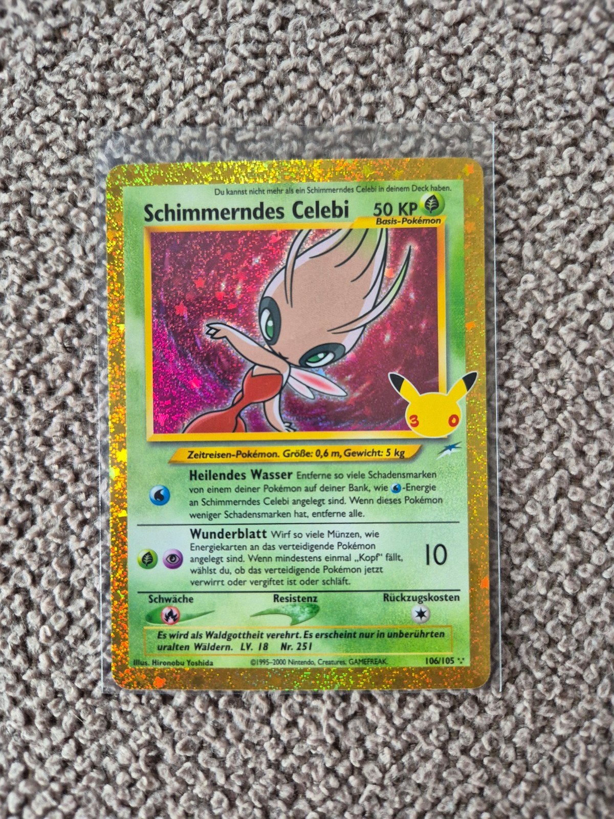 Schimmerndes Celebi 106/105 - 30th Anniversary Pokémon, Ophalen of Verzenden, Nieuw, Losse kaart, Foil