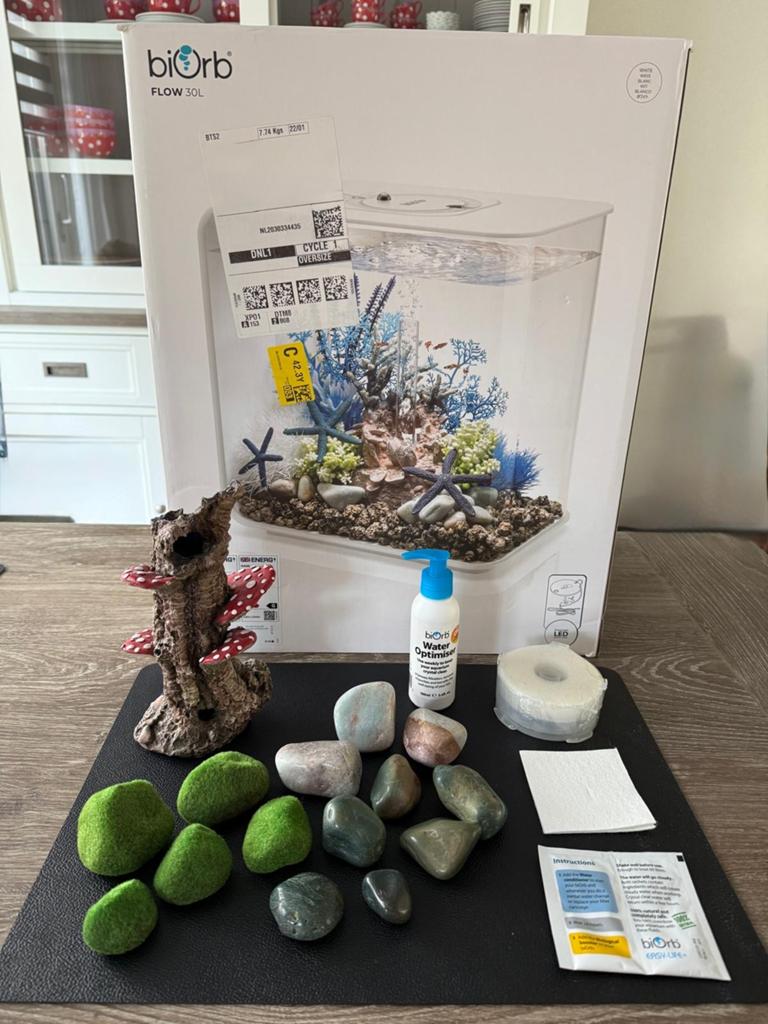 Biorb flow 30L nieuw incl veel extra spullen., Dieren en Toebehoren, Vissen | Aquaria en Toebehoren, Nieuw, Leeg aquarium, Inclusief toebehoren