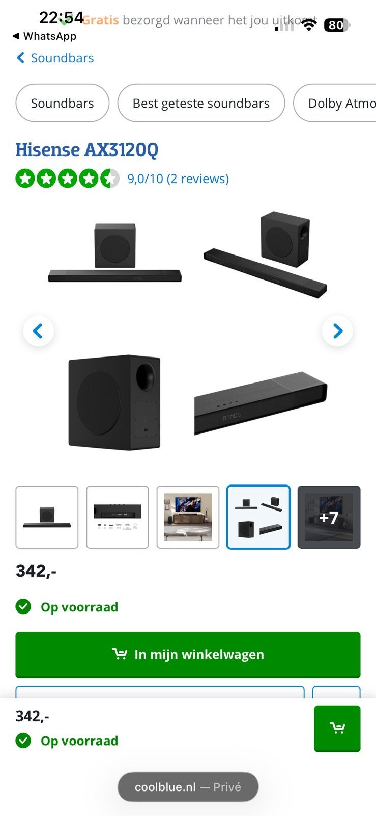 Hisense AX3120Q, Ophalen, Bluetooth, Nieuw