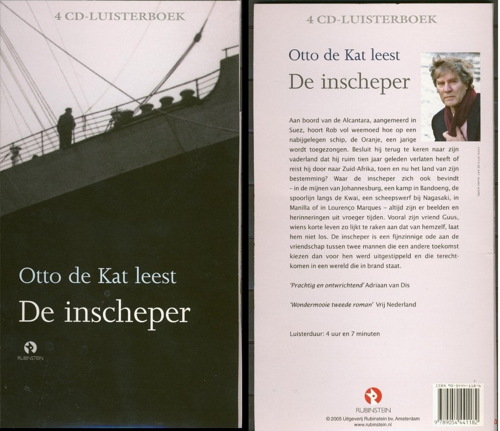 4 CD-Luisterboek: Otto de Kat leest ‘De inscheper’ L-2 jdu, Cd, Ophalen of Verzenden, Rubenstein, Volwassene