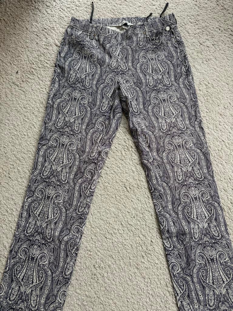 Stijlvolle Paisley Print Broek - Maat 42, Maat 38/40 (M), Zwart, Ophalen of Verzenden, Zo goed als nieuw