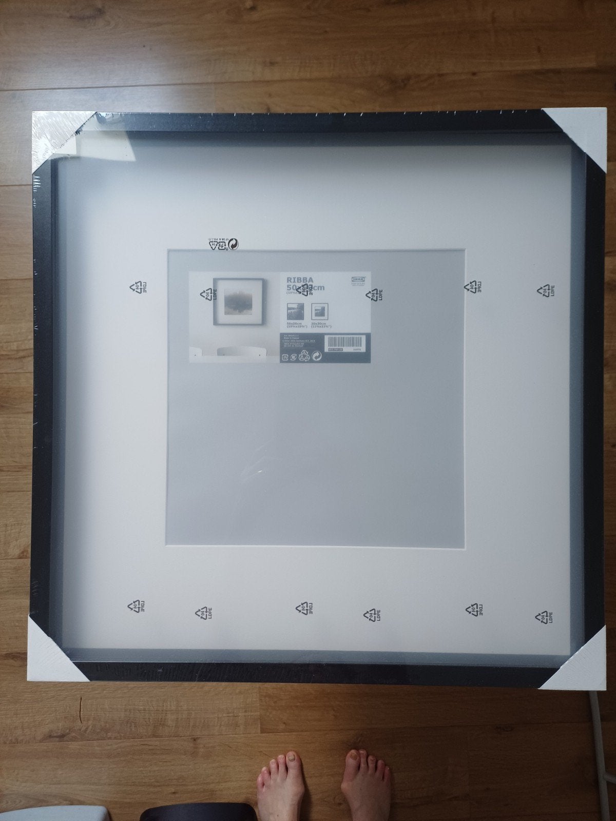 Nieuwe IKEA RIBBA Fotolijst 50x50cm, Ophalen, Kunststof, Fotolijst, Zwart