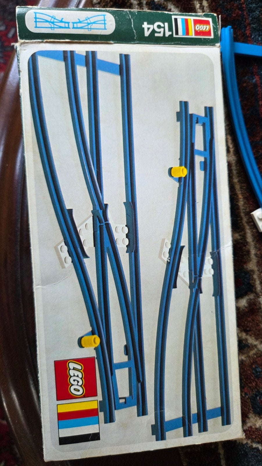 Lego Treinrails Set 154 - Vintage Blauwe Rails, Kinderen en Baby's, Speelgoed | Duplo en Lego, Gebruikt, Lego, Ophalen of Verzenden