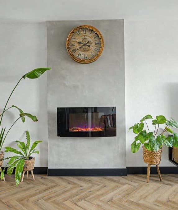 derne elektrische sfeerhaard wandmode met verwarming, Ophalen, Zo goed als nieuw, Vrijstaande haard, Elektrische haard