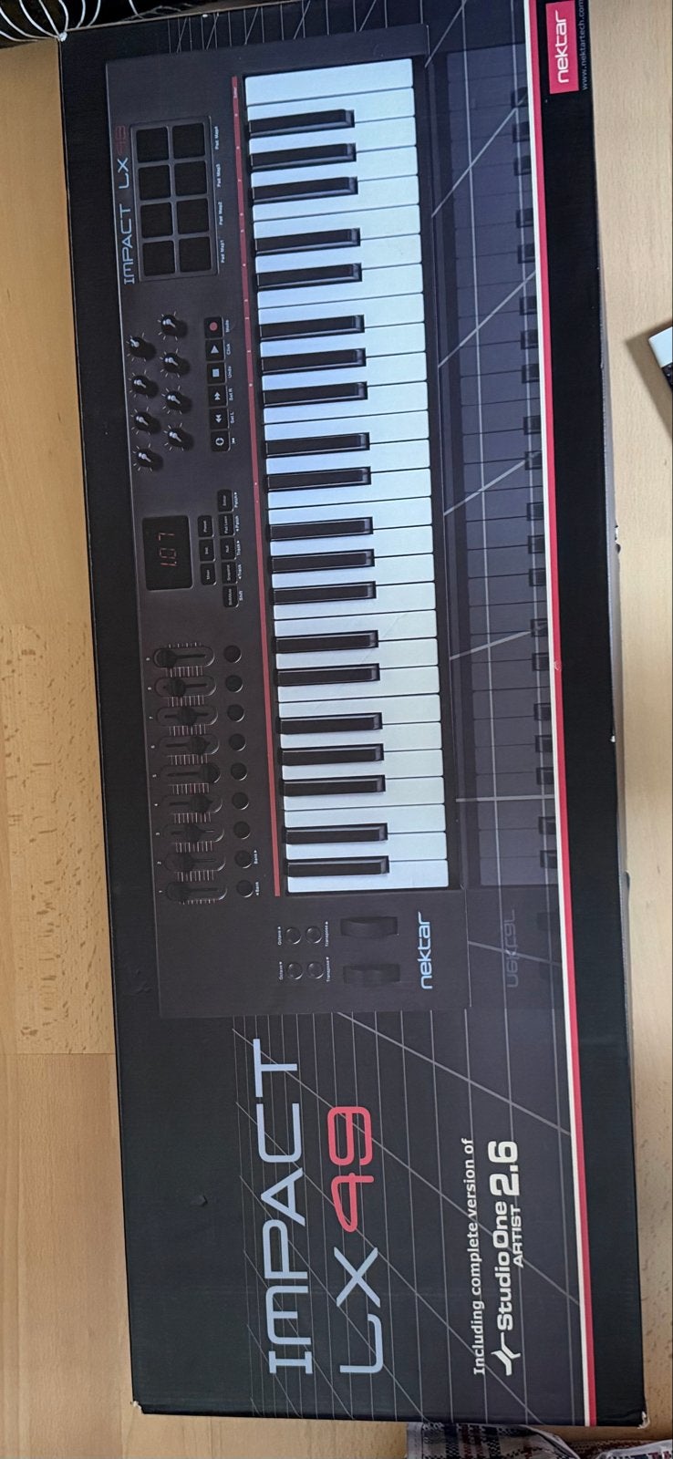 Nektar Impact LX49+ MIDI Keyboard Controller, Ophalen of Verzenden, Zo goed als nieuw, Aanslaggevoelig, 49 toetsen