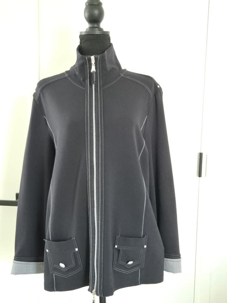 Gerry Weber sportief-elegant vestje/jack - Maat 46, Blauw, Ophalen of Verzenden, Zo goed als nieuw, Jasje of Colbert