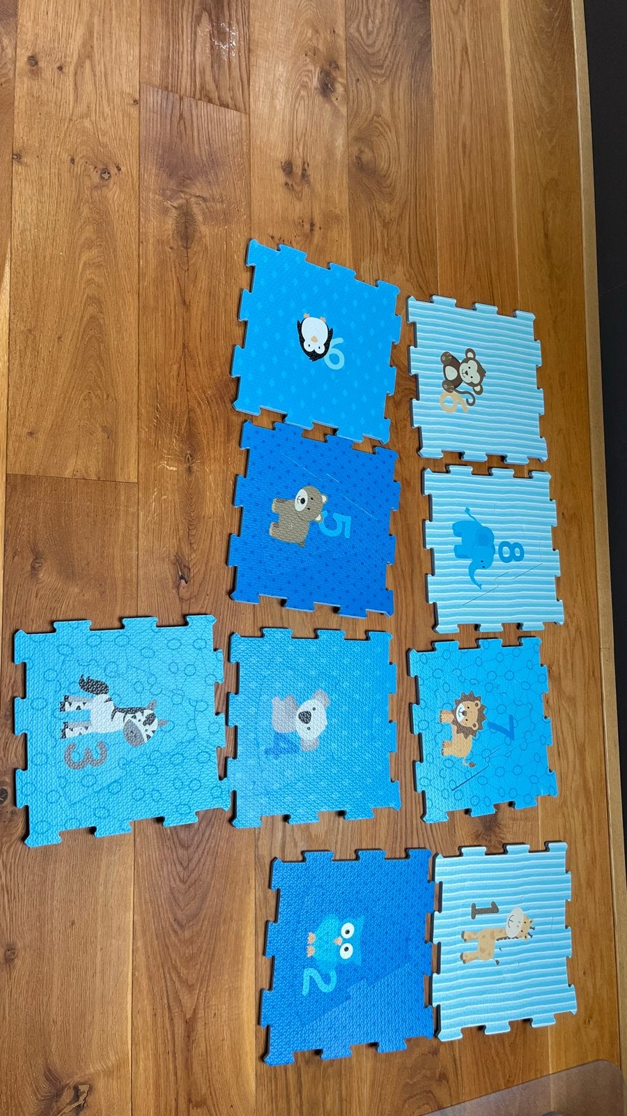 Speelkleed/puzzelmat met dieren en cijfers, Ophalen of Verzenden, Gebruikt, Speelkleed