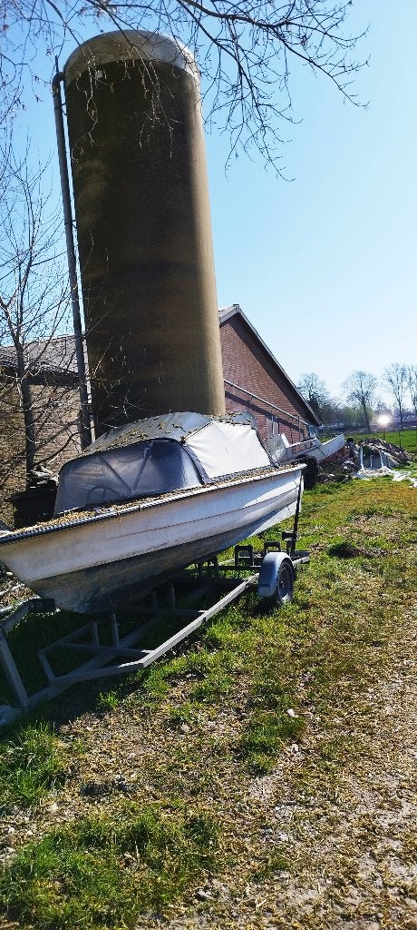Placom 420 met afritsbare overkapping en afstandsbediening, Watersport en Boten, Ophalen, Gebruikt, Geen motor, Trailer