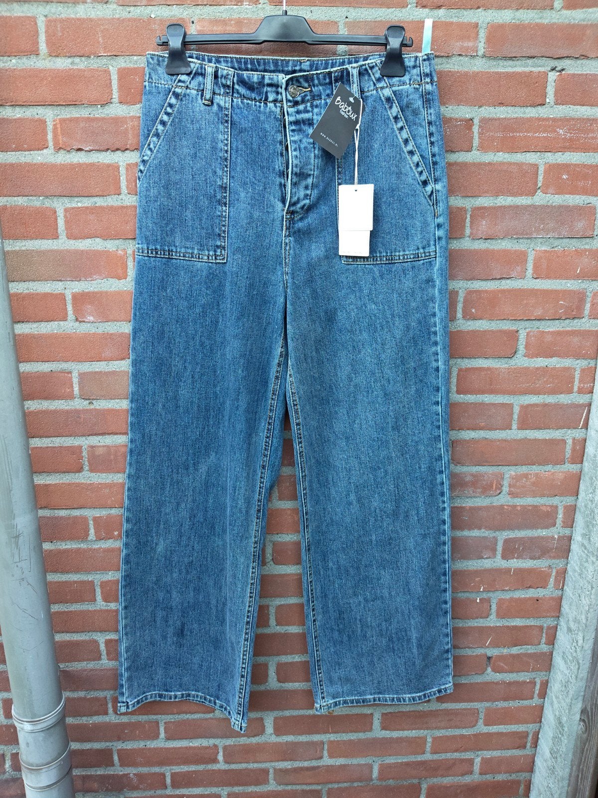 Nieuwe Baboux Wide Leg Jeans Worker XL 42 - Met kaartjes, Baboux, Blauw, Overige jeansmaten, Nieuw