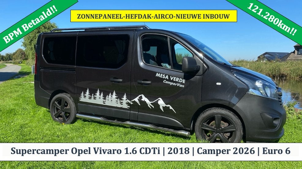 Camper Opel Vivaro 1.6 CDTi  | 2018 | Camper 2026 | Euro 6, Tot en met 2, Particulier, Koelkast, Luifel
