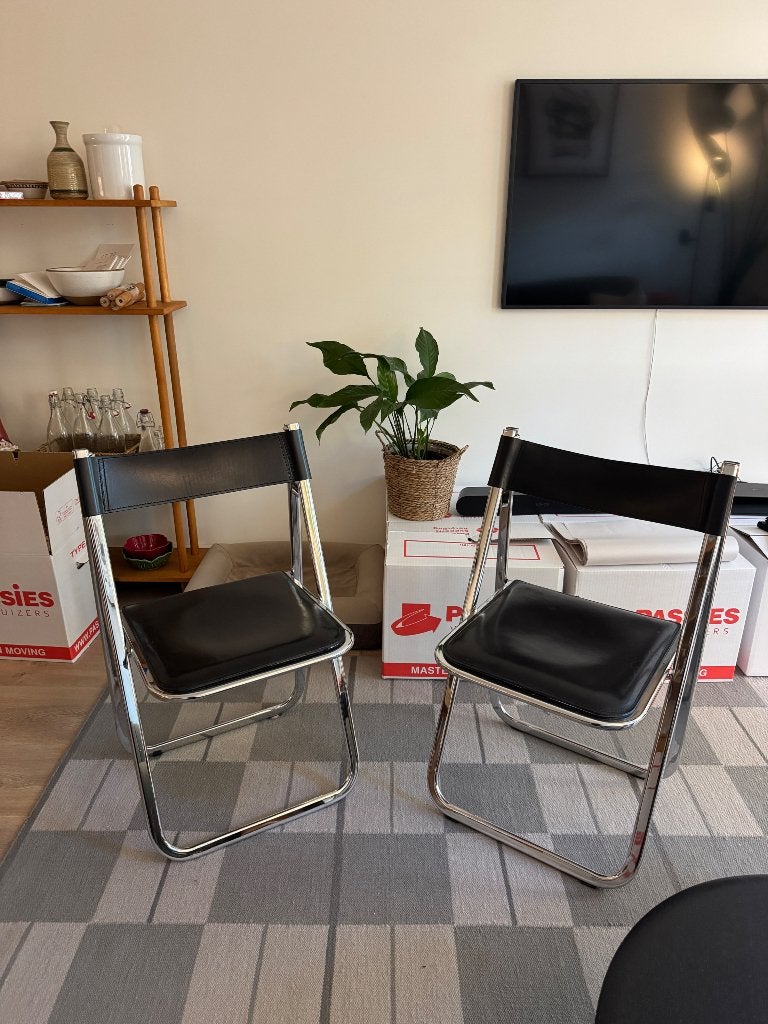 Arrben Tamara klapstoelen — set van 2 — Italiaans design, Huis en Inrichting, Stoelen, Ophalen, Gebruikt, Twee, Zwart