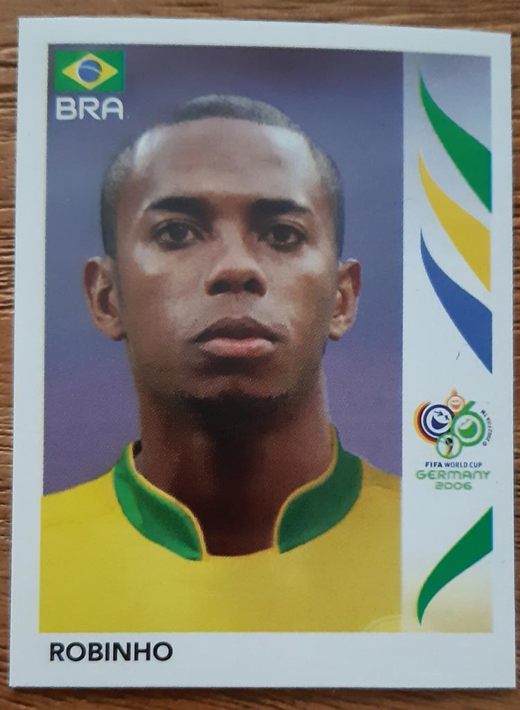 Panini Robinho Brazilië WK 2006 Duitsland, Ophalen of Verzenden, Zo goed als nieuw, Sticker